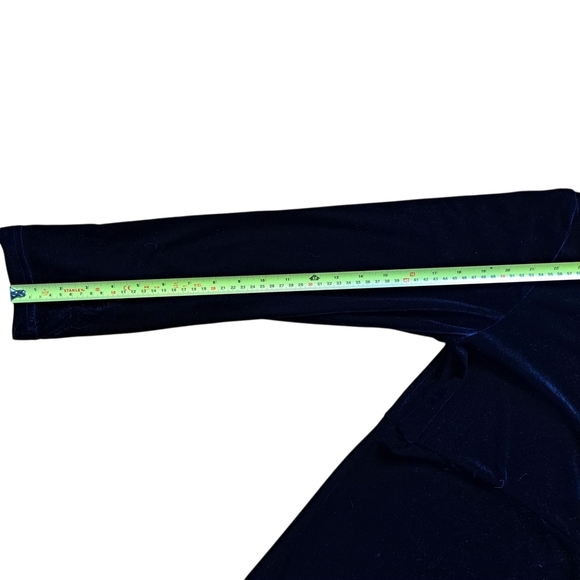 🇨🇦 Gloria Vanderbilt Black Velvet Long Sleeve Midi Dress | Size M - Picture 9 of 11